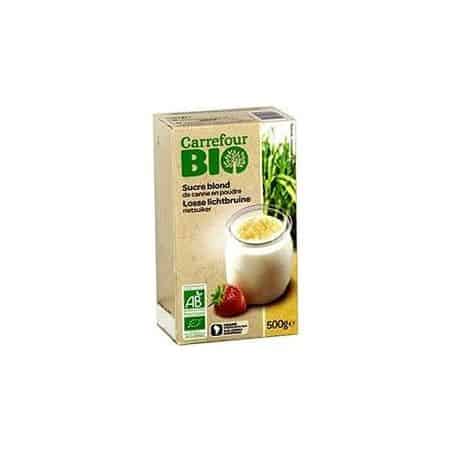 Carrefour Bio 500G Sucre De Canne Blond En Poudre Crf