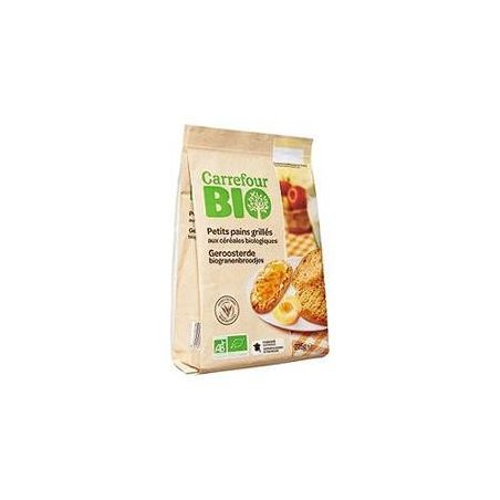 Carrefour Bio 255G Petits Pains Grillés Aux Céréales Sachet Crf