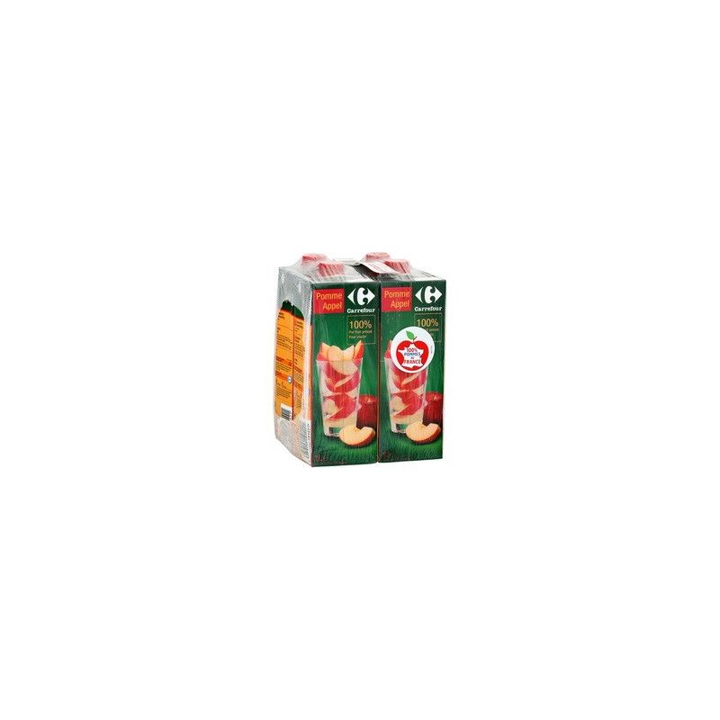 Carrefour 4X1L Brique De Pur Jus Pomme Crf