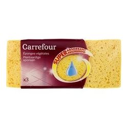 Carrefour X3 Eponges Vegetales N°2 Crf