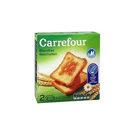 Carrefour 300G 34T Biscot.S/S S/Sucr.Crf
