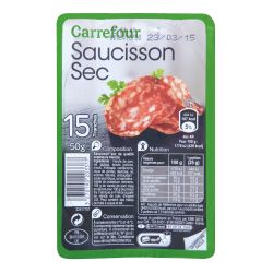 Crf Cdm 50G Saucisson Sec Format Pocket X15 Tranches