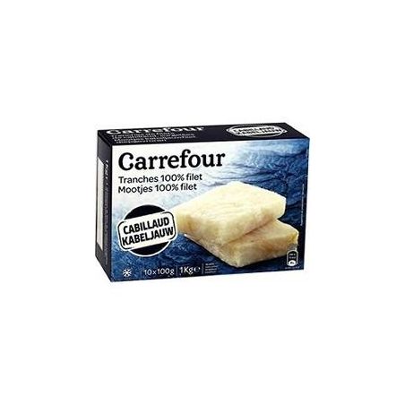 Carrefour 10X100G Cabillaud Nature Crf