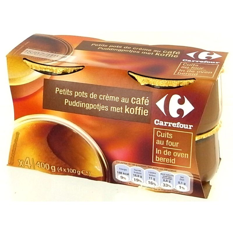 Crf Original 4X100G Petits Pots De Crème Au Café