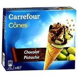 Crf Extra 411G Glace Chocolat/Pistache X6 Cônes