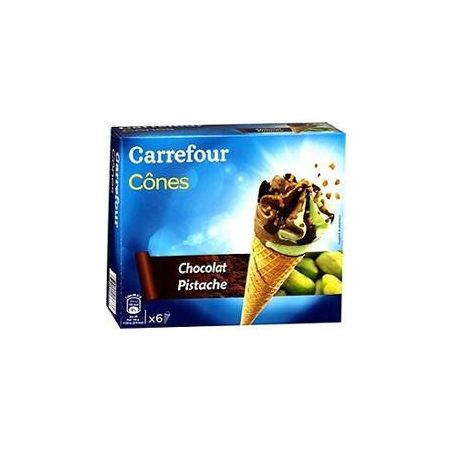 Crf Extra 411G Glace Chocolat/Pistache X6 Cônes