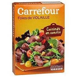 Carrefour 300G Foies De Volaille Cuisinés En Confit Crf