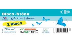 Carrefour Bloc-Notes Spirale 180 Pages 14,8X21Cm X2 Crf