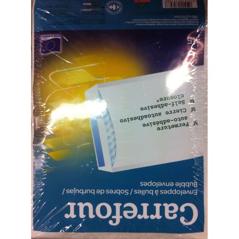 Carrefour 5 Enveloppes À Bulles D'Air 180 X 265 Cm Crf