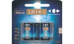 Carrefour 2 Piles Alcalines Lr14 Crf