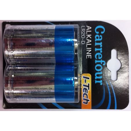 Carrefour Pack 2 Piles Lr20 Crf I-Tech