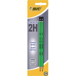 Bic Crayon À Papier Criterium 2H - 550 Vert 2 Unités