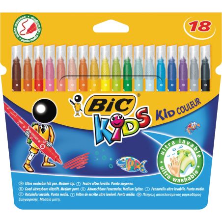 Bic Feutre De Coloriage Kids Couleur : La Boîte 18 Feutres