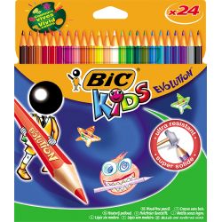 Bic Crayons De Couleur Kids Evolution : La Boite 24