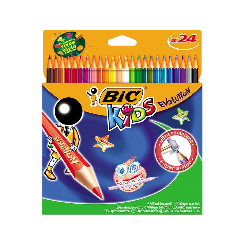Bic Crayons De Couleur Kids Evolution : La Boite 24
