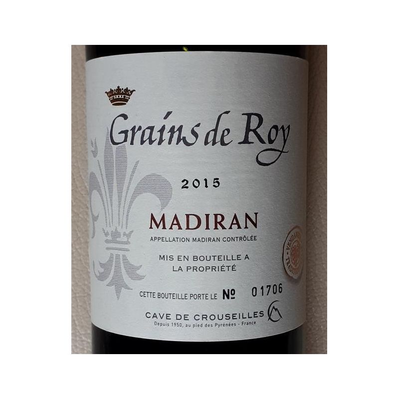 Grains De Roy Cave Crouseilles Madiran Vin Rouge : La Bouteille 75 Cl