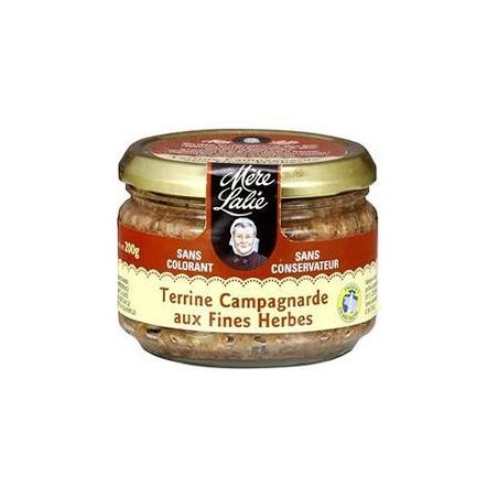 Mère Lalie Terrine Campagnarde Aux Fines Herbes : Le Pot De 200 G