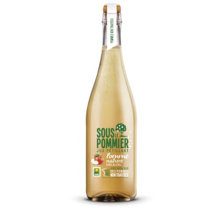 Sous Le Pommier Jus Pétillant De Pomme Non Traitées : La Bouteille 75Cl