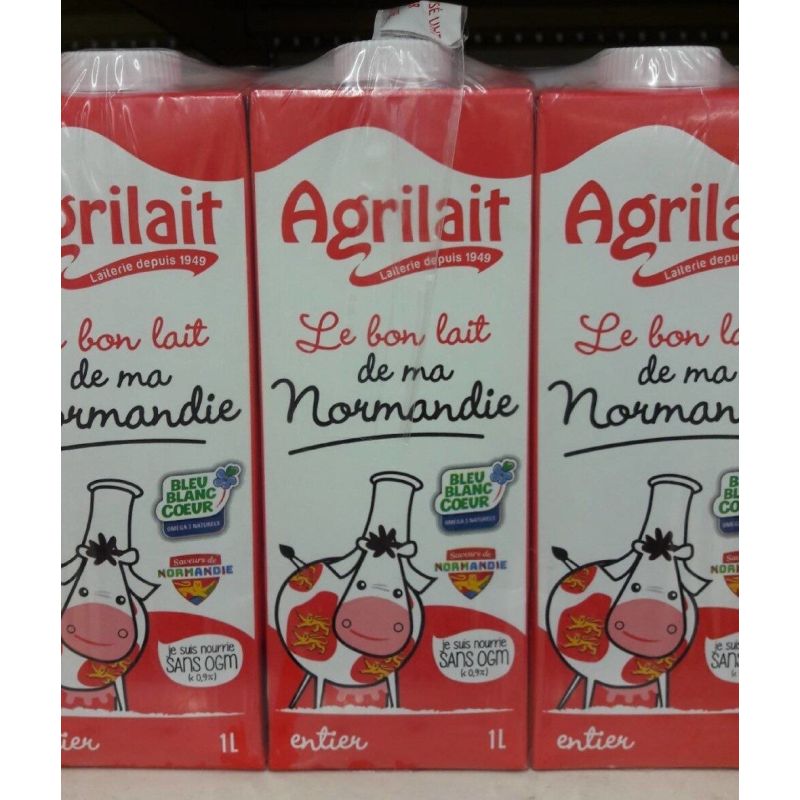 Agrilait Lait Entier De Normandie Bleu-Blanc-Cœur 6X1L