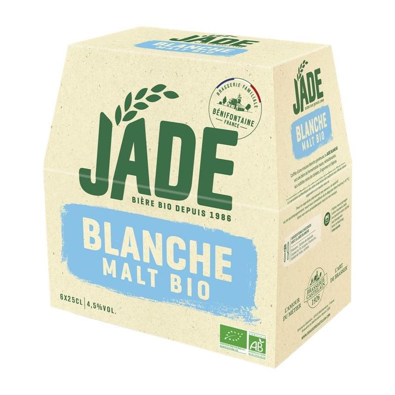 La Jade Bière Blanche Bio 6X25Cl