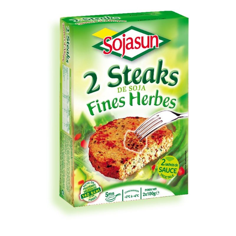 Sojasun Steak De Soja Fine Herbes 2X100G