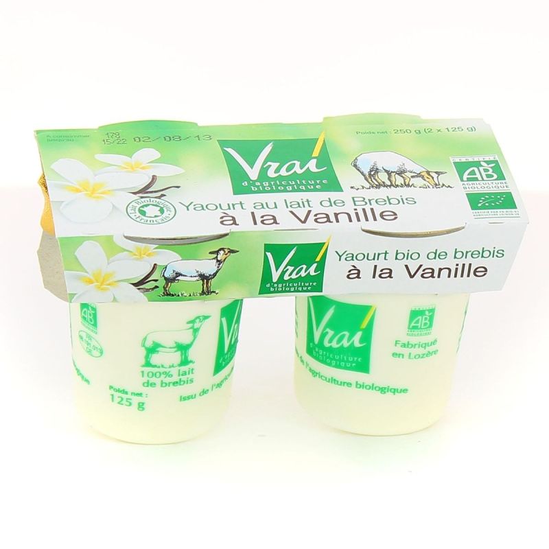 Vrai 2X125G Yaourt Brebi Vanil