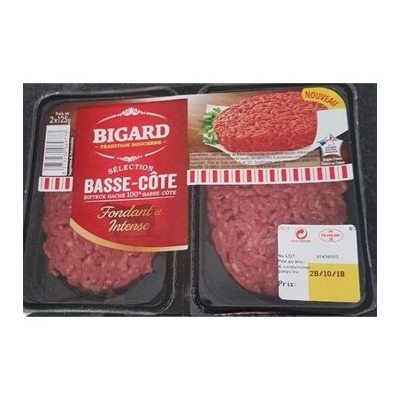 Bigard 2 Stk Hache De Basse Cote 250G