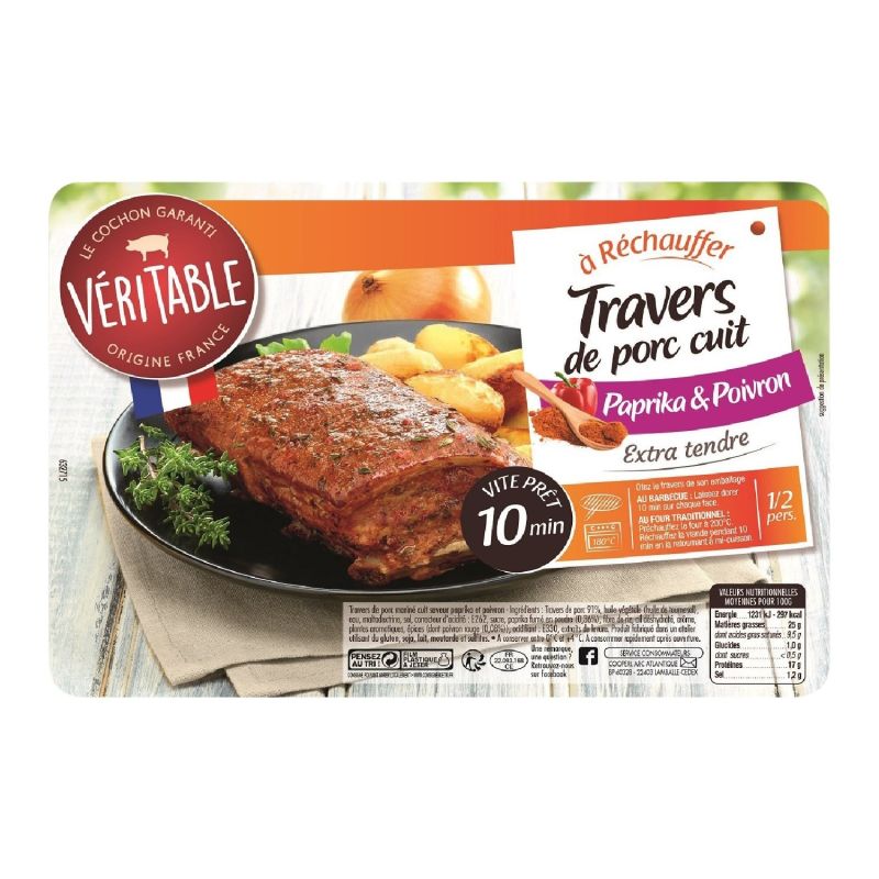 Cooperl Arc Atlantique 350G Travers Cuit Paprika Veri