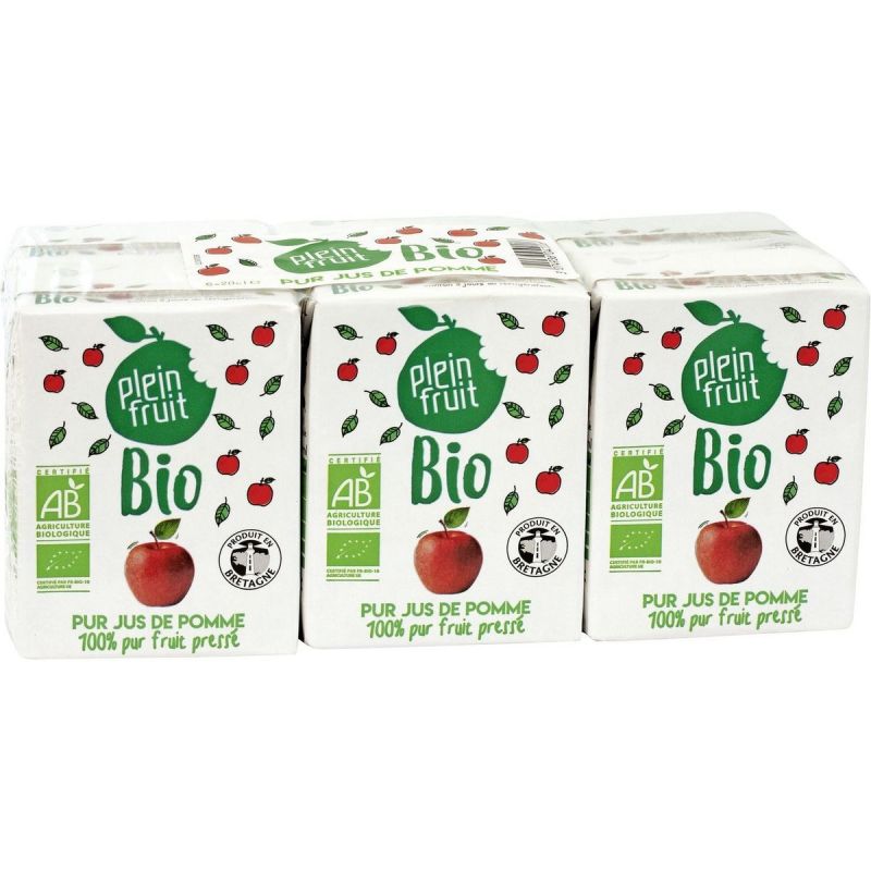 Plein Fruit Pur Jus De Pomme Bio 6x20cl 