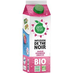 Plein Frui Fruit Infusion Thé Noir Saveur Framboise Hibiscus Bio 1L