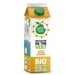 Plein Frui Fruit Boisson Infusion De Thé Vert Saveur Passion Gingembre Bio La Potagere : Brique D'1L