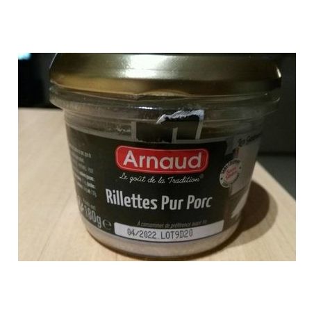 Arnaud Rillettes Pur Porc 180G