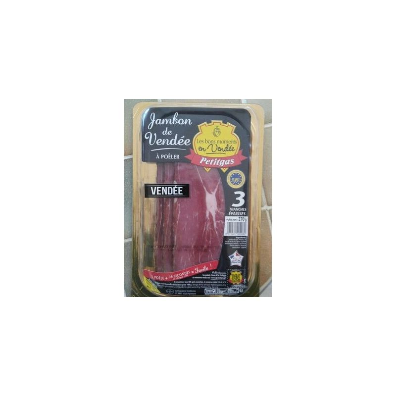 Petitgas 3 Tranches Epaisses Jambon Vendeenne 270G