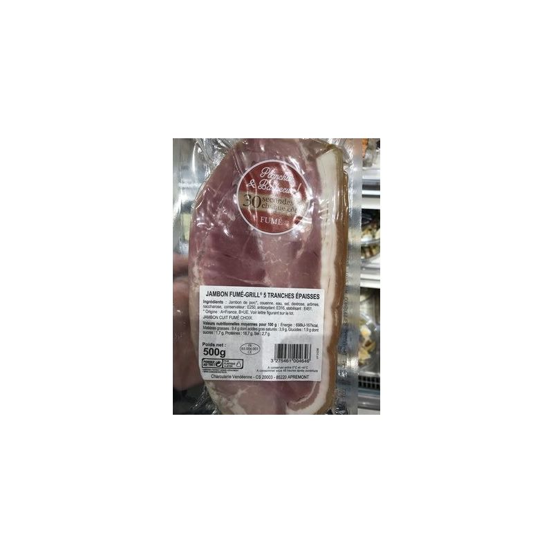 Charcuterie Vendeenne 500G Jbon Fume-Grill 5 Trs Ep.
