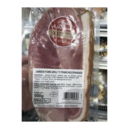 Charcuterie Vendeenne 500G Jbon Fume-Grill 5 Trs Ep.