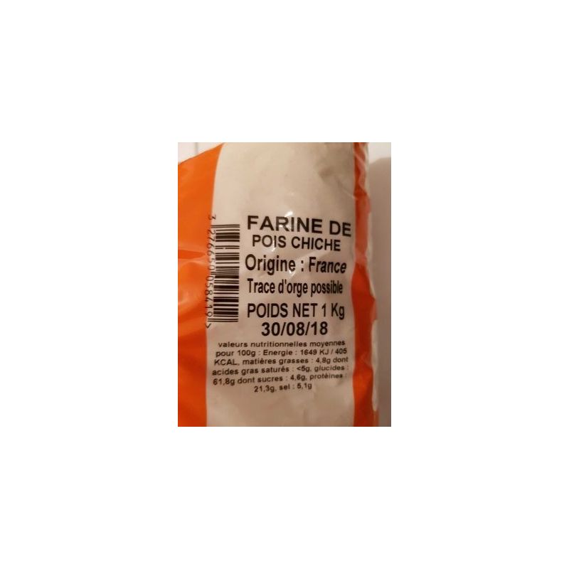 Haudecoeur 1Kg Farine Pois Chiche
