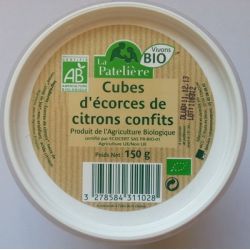 La Pateliere 150G Cubes Ecorces Citron Bio