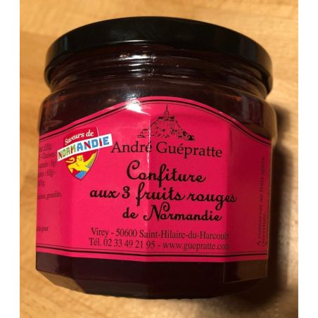 Andre Guepratte Confiture Aux 3 Fruits Rouges De Normandie 370G
