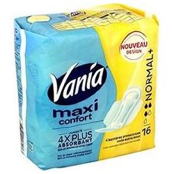 Vania Maxi Confort Serviettes Periodiques Normal Plus Sachet X16