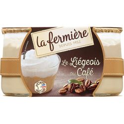 La Fermiere 2X130G Crème Liégeoise Café