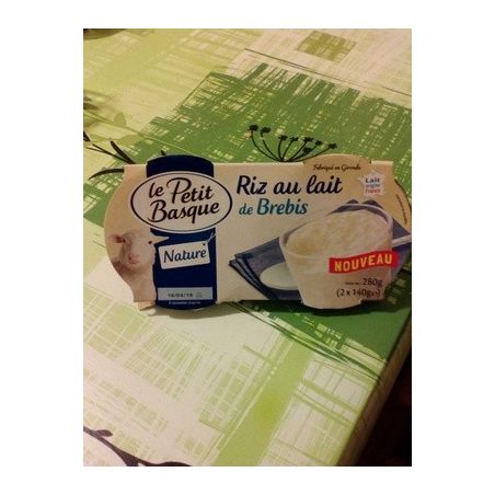 Le Petit Basque 2X140G Riz Au Lait De Brebis