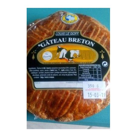 Biscuiterie Louis Le Goff Legof Gateau Breton Pb Nat350G