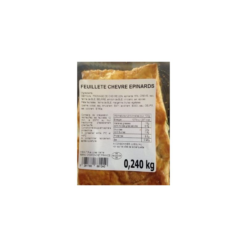 Martinet 2X120G Feuillete Chevre Epinard