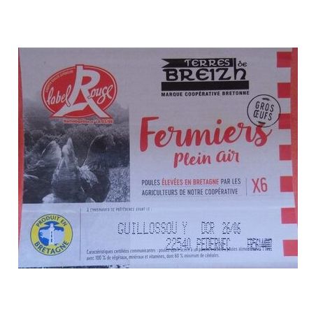 Terres De Breizh Tbreizh 6Oeuf Label.R Gros430G