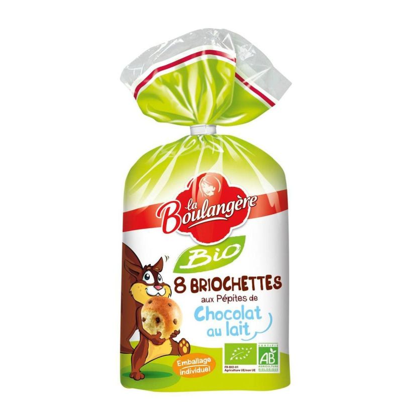 La Boulangere 7 Briochettes Aux Pepites De Chocolat Au Lait Bio 320G Bo