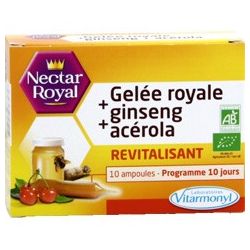 Vitarmonyl 9 Ampoules Nectar Royal - Gelee Royale+Ginseng+Acerola Re