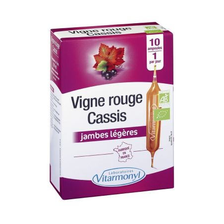 Vitarmonyl 10 Ampoules Vigne Rouge/Cassis