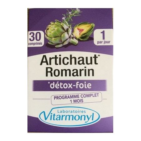 Vitarmonyl 30 Comprimes Artichaut/Romarin Detox Foie