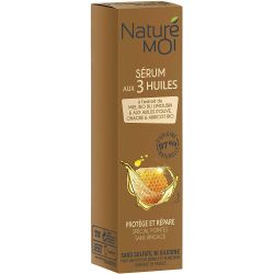 Naturé & Moi Sérum Aux 3 Huiles, Avec Huile D'Orange, Olive, Abricot Bio, Répare, Protège Cheveux Abîmés, Cassés 50Ml