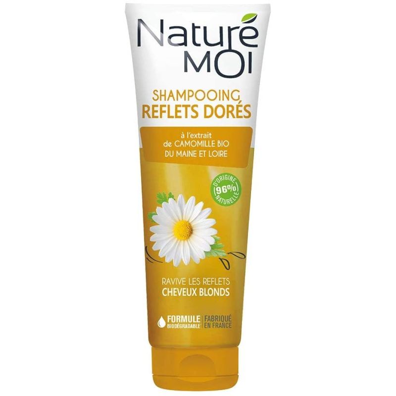 Naturé & Moi Shampooing Reflets Dorés À L'Extrait De Camomille Bio Du Maine Et Loire Ravive Les Des Cheveux Blonds 250 Ml